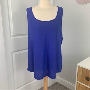 Old Navy Size 2XL Women’s Plus Workout Top Tank, Cobalt Blue Sleeveless